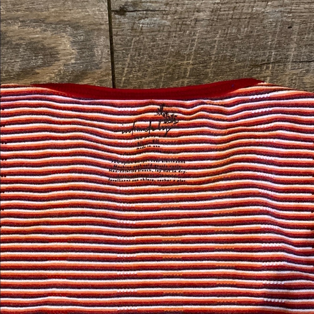 Free People Old School fitted Red & White Striped Crop Top M/L Vintage Inspired - Picture 8 of 10